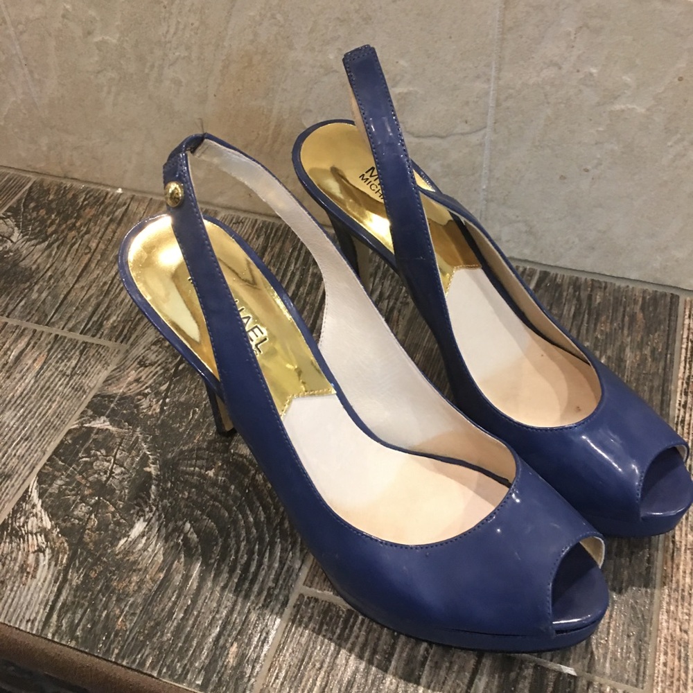Blue Michael Kors high heels
